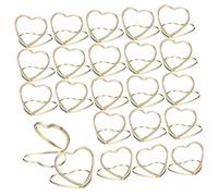 MUCKLILY Porta Numeri da Tavolo a Cuore in Metallo 48 Pezzi Oro | Eventi e Matrimoni, Design Romantico ed Elegante, Supporto Decorativo e Funzionale