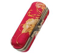 MUCKLILY Porta Rossetto Floreale con Specchio Integrato, Mini Custodia da Borsa Elegante per Rossetti, Organizer Cosmetici da Viaggio con Design Vintage e Protezione Resistente