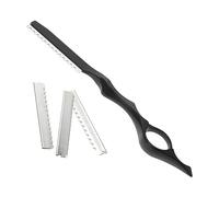 MUCKLILY Rasoio Manuale per Chioma con 10 Lame, Tagliacapelli Professionale Ergonomico in Metallo, Kit per Sfoltire e Modellare Chioma ad Uso Domestico e Professionale