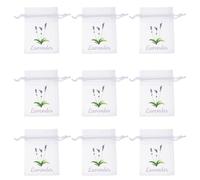 MUCKLILY Sacchetti di Garza per Spezie e Fiori Essiccati Sacchetti Vuoti di Lavanda Chiari Coulisse per Cassetti e Armadi Set da 20 Pezzi Salvaspazio per Casa e Arredamento