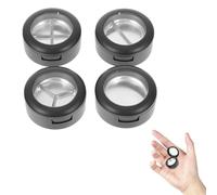 MUCKLILY Scatola per Ombretti Multi-griglia 4 Pezzi in Plastica Nera Portatile Scomparti Trasparenti per Make Up On-the-go o Trucco Fai-da-te