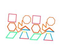 MUCKLILY Set 100 Bastoncini per Costruzioni Geometriche in Plastica, Strumenti Didattici per Giochi di Geometria e Apprendimento Matematico, per Scuola e Istruzione Domestica