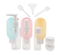 MUCKLILY Set 11 Flaconi da Viaggio Ricaricabili per Lozione e Shampoo Contenitori Spray Antiperdita Compatti e Portatili per Articoli da Toeletta e Cura della Pelle Kit Essenziale per