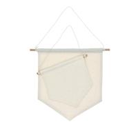 MUCKLILY Set 2 Pezzi Stendardo Beige Spilla per Distintivo da Parete, Banner Espositivo per Collezione di Spille, Decorazione Murale per Cameretta e Feste