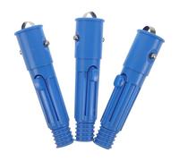 MUCKLILY Set 3 Adattatori per Manico di Scopa con Punta Filettata in Plastica Resistente Ricambi per Asta Telescopica da 22 CM con Clip a Molla Accessori per Pulizia Domestica e