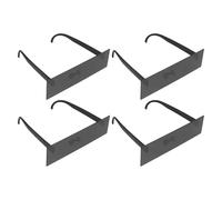 MUCKLILY Set 4 Pezzi Occhiali da Sole Originali in Plastica Nera Bordo Dritto Occhiali Divertenti Quadrati per Feste di Carnevale Halloween e Addio al Nubilato Unisex Leggeri e