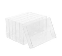 MUCKLILY Set 6 Custodie Trasparenti per Cassette Audio Organizer Portacassette in Plastica Rigida Protezione e Conservazione Nastri per Collezioni Multimediali Casa e Ufficio