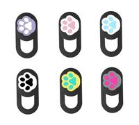 MUCKLILY Set 6 Pezzi Coperture per Webcam Anti-Sbirciatina in ABS Protezioni Privacy per Cellulari Laptop e Tablet Adesive e Resistenti senza Graffiare Dispositivi