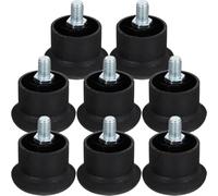 MUCKLILY Set 8 Pezzi Piedini Fissi per Sedie da Ufficio, Fermapiedi Spessi in Plastica Silenziosa, Accessori per Sedie da Scrivania su Pavimenti Lisci come Piastrelle