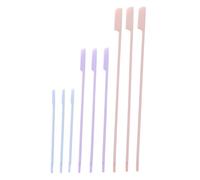 MUCKLILY Set Colore Casuale Spatole Cosmetiche 9 Pezzi Riutilizzabili in Silicone Design Monoblocco per Trucco e Idratanti Adatto a Diversi Contenitori