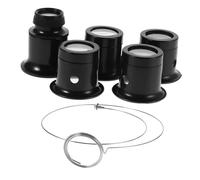MUCKLILY Set Lenti D’ingrandimento con Clip per Orologiai e Gioiellieri, Ingrandimenti 3x-20x Professionali, Lente Oculare Leggera per Riparazione Orologi e Ispezione Dettagliata,