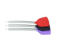 MUCKLILY Spatola in Silicone Resistente al Calore con in Acciaio Inossidabile Cucina Antiaderente per Uova e Dolci Spatola Ergonomica e Facile da