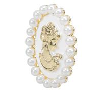 MUCKLILY Spilla da Bavero Vintage Perle Finte, Spilla Decorativa da Ragazza per Feste, Accessorio Ornamentale per Maglioni e Abbigliamento Formale e Informale