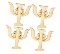 MUCKLILY Spille Psicologa 4 Pezzi Simbolo Psicologia in Lega Oro Eleganti e Versatili da Ufficio e Ogni Occasione per Donne