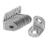 MUCKLILY Staffe a l in Acciaio Inox 304 Piccole Set da 10 Pezzi Angolo 90 Gradi per Rinforzo Mensole in Legno Supporti Angolari per Mobili e Fioriere Bordo Liscio senza Sbavature per