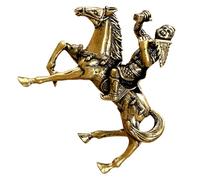 MUCKLILY Statua Della Scimmia a Cavallo in Ottone, Decorazione Per Casa e Ufficio, Simbolo Di Successo Immediato e Prosperità, Per Soggiorno, Studio e Inaugurazione