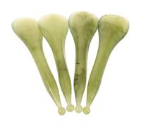 MUCKLILY Strumento di Agopressione Gua Sha in Resina 4 Pezzi per Massaggio Viso e Collo Dispositivo per Scultura del Viso Anti-Età Massaggiatore Manuale per Cura della Pelle e Relax