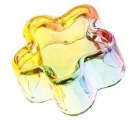 MUCKLILY Tazza in Vetro per Manicure senza Coperchio, Piatto per Unghie Acrilico Compatto Resistente, Strumento Professionale per Nail Art e Pulizia Unghie, Accessorio per Uso Personale