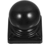 MUCKLILY Terminali per Pali in Metallo 60 Mm, Cappelli per Recinzioni da Giardino in Ferro Nero, Tappi di Coda Decorativi Resistenti per Protezione Pali Esterni e Ringhiere Domestiche