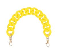 MUCKLILY Tracolla per Borsa Fai da Te in Metallo e Plastica Gialla, Resistente e Facile da Installare, Catena Raffinata alla Moda per Borse e Handbag