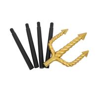 MUCKLILY Tridente Cosplay Diavolo Nero in Plastica Design Antico e Facile da Pulire, Accessorio Sostenibile per Costume Halloween Adulti e Feste in Maschera