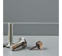 MUCKLILY Viti Autofilettanti con Tappi Decorativi in Rame Curvi Set da 24 Pezzi da 9Mm Coprivite per Montaggio a Parete e Fissaggio Specchi Adatte per Arredamento e Ristrutturazione