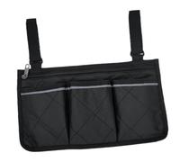 MUCKLILY Wheelchair Side Storage Bag Durable Hanging Organizer For Keys Phones And Medications Adjustable Straps For Easy Attachment To Wheelchairs And Scooters