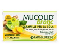 Mucolid Bronc Zenzero e Lime 24 Caramelle