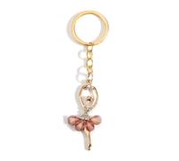 MUCOOS Portachiavi per insegnanti di danza, portachiavi con ciondolo rosa, regalo per insegnanti, regalo di ringraziamento per insegnanti, portachiavi per donne, regalo di amicizia per voi, argento, S