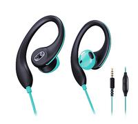 mucro Auricolari sportivi cablati in-ear con gancio per l'orecchio con clip per l'orecchio auricolari da corsa auricolari avvolgenti compatibili con smartphone, laptop, tablet, MP3-jack da 3,5 mm