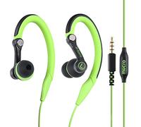 mucro Cuffie sportive con cavo con microfono, resistenti al sudore, auricolari da corsa con cavo, con gancio per allenamento, palestra, jogging, per dispositivi con jack da 3,5 mm