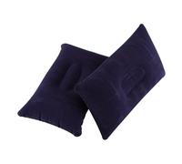 Mucshim 2 cuscini gonfiabili da viaggio, per la testa del sonno, in blu scuro, 38 x 24 cm, per auto