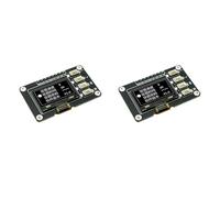 Mucshim 2 pezzi display OLED 0,96, modulo schermo 12864 con matrice, 4 interfacce tastiera, tastiera IIC SSD1315,