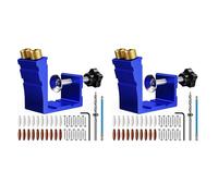 Mucshim 2 X Pocket Hole Jig Kit, Pocket Hole Drill Guide Jig Set per fori angolari di 15°, per fori angolari nella lavorazione del legno A