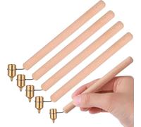 Mucshim 4 matite a cera calda da 0,3 mm, con manico in legno, matite da pittura, set di decorazioni per uova di Pasqua, accessori per pittura a candele