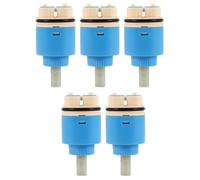 Mucshim 5 X blu avorio in plastica tinta unita 35 mm diametro rubinetto rubinetto valvola