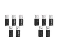 Mucshim Blocco dati USB, 10 pezzi, solo adattatore di blocco USB ricaricabile, per bloccare la sincronizzazione dei dati, protezione da Juice Jacking, nero