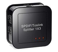 Mucshim Digital Optisch Audio 1X3 Splitter digitale SPDIF TOSLINK - Splitter audio in fibra ottica, 1 in 3 off, per -Ray DVD HDTV