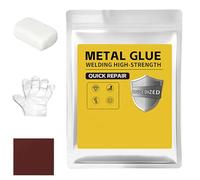 Mud Iron Glue, (160g per Pack) Plastic Steel Welding Adhesive, Heat & Waterproof Epoxy Resin for Metal/Plastic/Ceramic/Stone Repair, Universal Pipe Sealing & Crack Filler (White,1PCS)