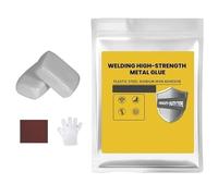 Mud Iron Glue Adhesive, Upgrade Plastic Steel Mud Iron Glue, 2025 New Heat-Resistant and Sandable Adhesive, Waterproof, Quick Drying, for Pipes, Wall Holes, Wood, Plastic (Gray,1PC)