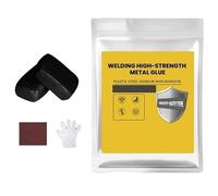 Mud Iron Glue Adhesive, Upgrade Plastic Steel Mud Iron Glue, 2025 New Heat-Resistant and Sandable Adhesive, Waterproof, Quick Drying, for Pipes, Wall Holes, Wood, Plastic (Black,1PC)
