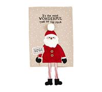 Mud Pie Asciugamano da gamba con Babbo Natale, 66 x 41 cm