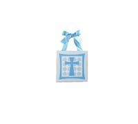 Mud Pie Baby Classic Keepsakes Cross Wall Art, blu