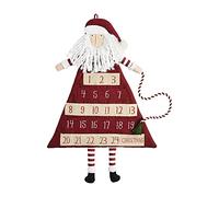 Mud Pie Children's Christmas Santa Advent Calendar, Red, 25" x 17"