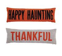 Mud Pie Cuscino reversibile per Halloween e Ringraziamento, arancione, beige