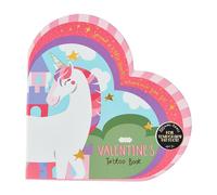 Mud Pie Libro del tatuaggio di San Valentino dell'unicorno dei bambini; 6 1/2 "x 6 1/2"