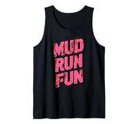 Mud Run Fun Mudder Rosa Trail Running Mudding Race Fun Team Canotta