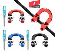 Mudder 3 Set Tiro con D Loop Composto D Loop in Metallo Fibbia in Metallo D Rilasciare Il Nocking con Cacciaviti