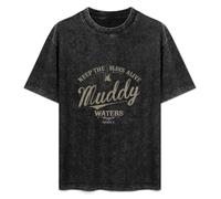 Muddy Waters Keep The Blues Alive Unisex Printed T-Shirt Mens Black Tee Shirt L