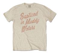 Muddy Waters T Shirt Baptized Logo Nuovo Ufficiale Uomo Sand Size M